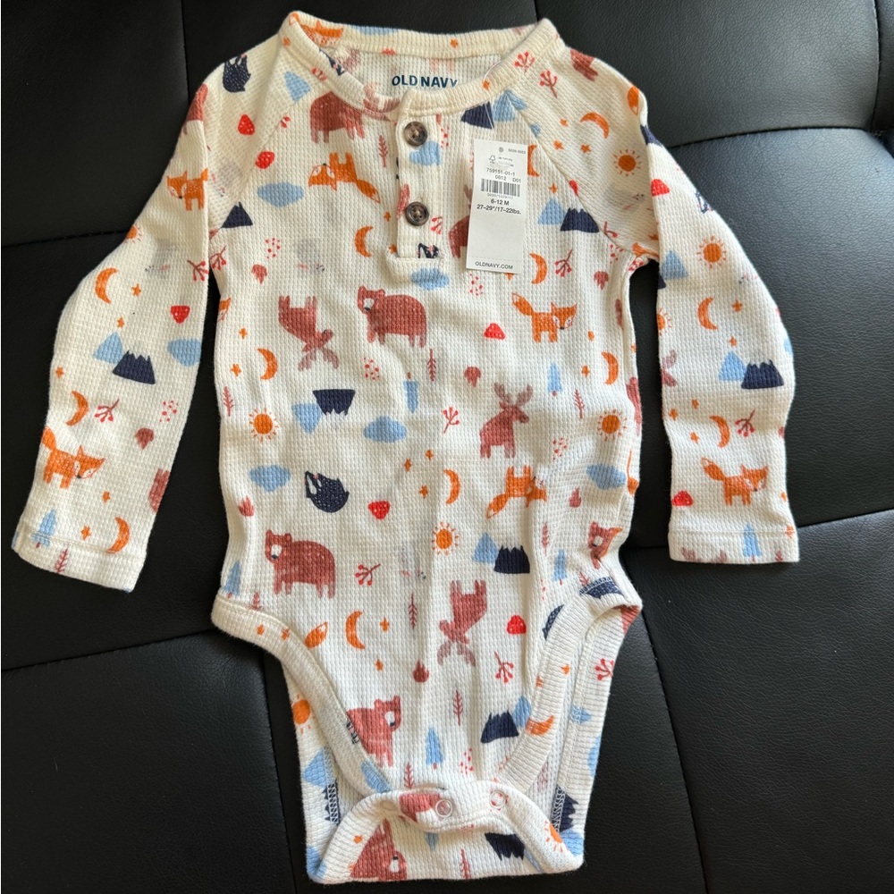 NWT - Old Navy baby fall long sleeve bodysuit 6-12m